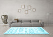 Machine Washable Solid Light Blue Modern Rug in a Living Room, wshcon1733lblu