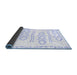 Sideview of Solid Blue Modern Rug, con1733blu