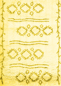 Solid Yellow Modern Rug, con1733yw