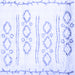 Square Machine Washable Solid Blue Modern Rug, wshcon1733blu