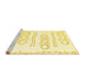 Sideview of Machine Washable Solid Yellow Modern Rug, wshcon1733yw