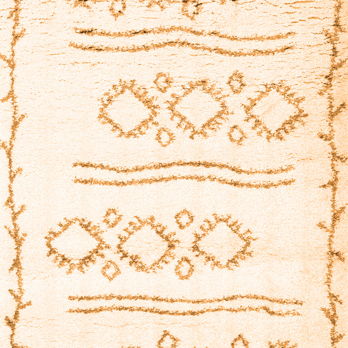 Serging Thickness of Machine Washable Solid Orange Modern Area Rugs, wshcon1733org