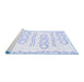 Sideview of Machine Washable Solid Blue Modern Rug, wshcon1733blu