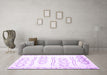 Machine Washable Solid Purple Modern Area Rugs in a Living Room, wshcon1733pur