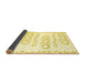 Sideview of Solid Yellow Modern Rug, con1733yw