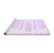 Sideview of Machine Washable Solid Purple Modern Area Rugs, wshcon1733pur