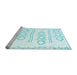 Sideview of Machine Washable Solid Light Blue Modern Rug, wshcon1733lblu