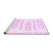 Sideview of Machine Washable Solid Pink Modern Rug, wshcon1733pnk