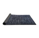 Thickness of Contemporary Dark Slate Blue Modern Rug, con1734