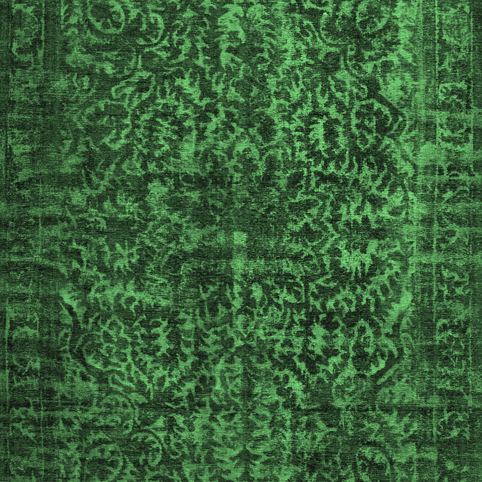 Machine Washable Abstract Emerald Green Contemporary Area Rugs, wshcon1734emgrn