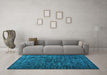 Machine Washable Abstract Light Blue Contemporary Rug in a Living Room, wshcon1734lblu