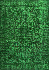 Abstract Green Contemporary Rug, con1734grn