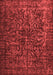 Abstract Red Contemporary Area Rugs