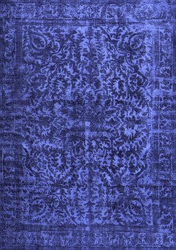 Abstract Blue Contemporary Rug, con1734blu