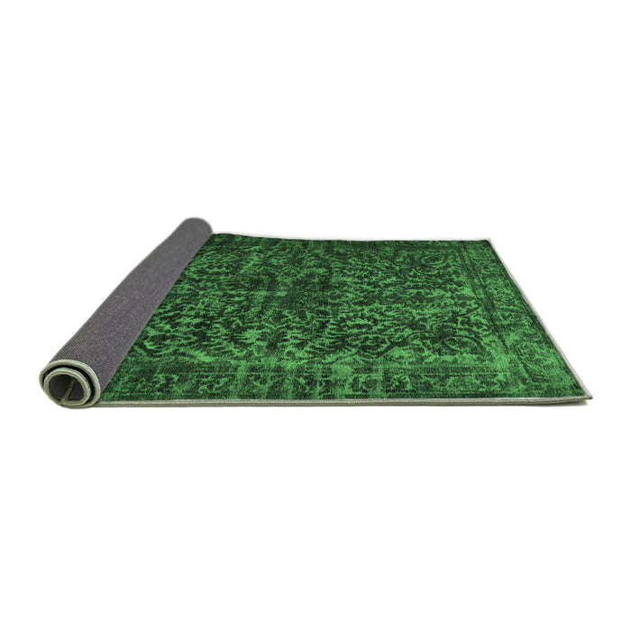 Sideview of Abstract Emerald Green Contemporary Rug, con1734emgrn