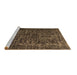 Sideview of Machine Washable Abstract Brown Contemporary Rug, wshcon1734brn