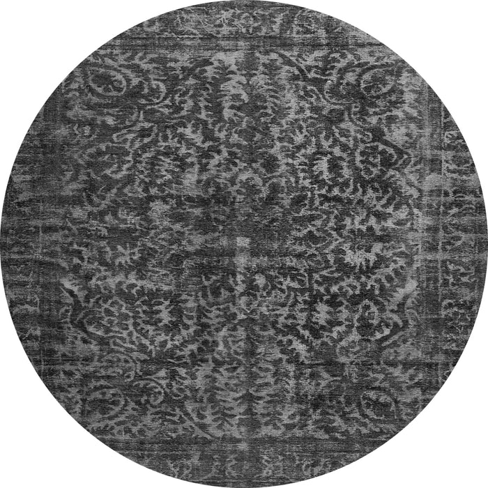 Square Abstract Gray Contemporary Rug, con1734gry