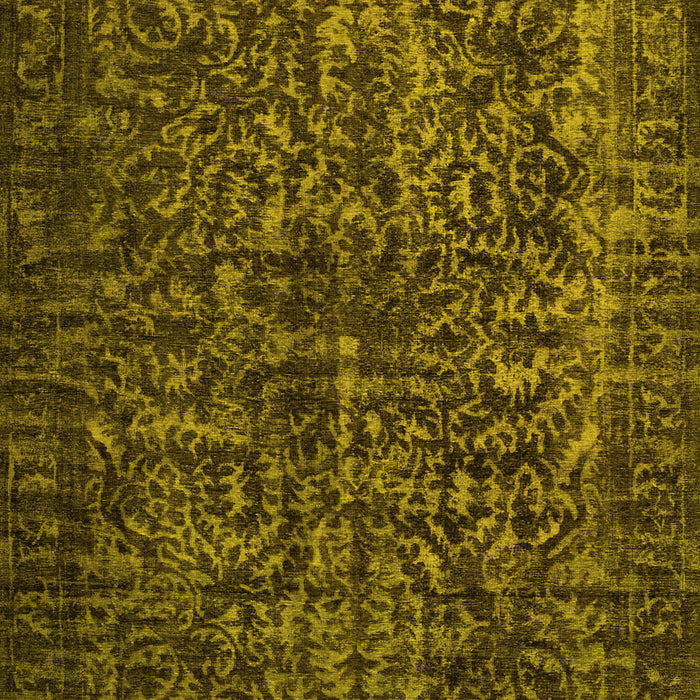 Abstract Yellow Contemporary Rug, con1734yw