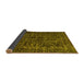 Sideview of Abstract Yellow Contemporary Rug, con1734yw