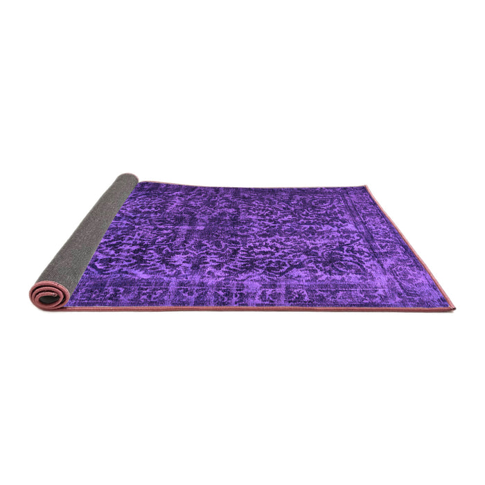 Sideview of Abstract Purple Contemporary Rug, con1734pur