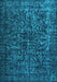 Machine Washable Abstract Light Blue Contemporary Rug, wshcon1734lblu