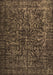 Machine Washable Abstract Brown Contemporary Rug, wshcon1734brn