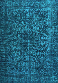 Abstract Light Blue Contemporary Rug, con1734lblu