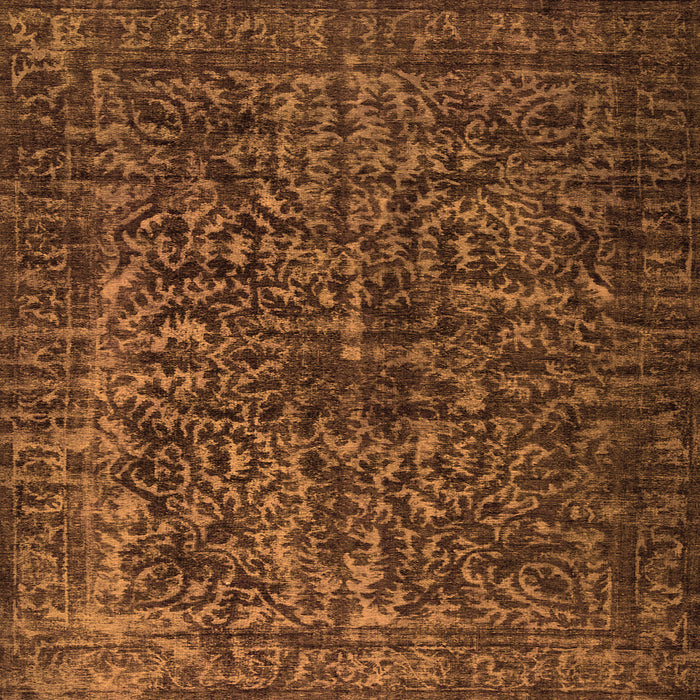 Serging Thickness of Abstract Orange Contemporary Rug, con1734org