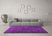 Machine Washable Abstract Pink Contemporary Rug in a Living Room, wshcon1734pnk