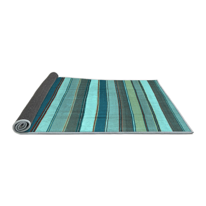 Sideview of Abstract Light Blue Contemporary Rug, con1735lblu