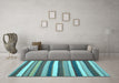 Machine Washable Abstract Light Blue Contemporary Rug in a Living Room, wshcon1735lblu