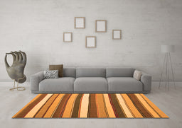 Machine Washable Abstract Orange Contemporary Area Rugs in a Living Room, wshcon1735org