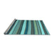 Sideview of Machine Washable Abstract Light Blue Contemporary Rug, wshcon1735lblu