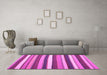 Machine Washable Abstract Pink Contemporary Rug in a Living Room, wshcon1735pnk