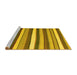 Sideview of Machine Washable Abstract Yellow Contemporary Rug, wshcon1735yw