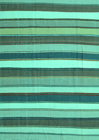 Abstract Turquoise Contemporary Rug, con1735turq