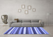 Machine Washable Abstract Blue Contemporary Rug in a Living Room, wshcon1735blu