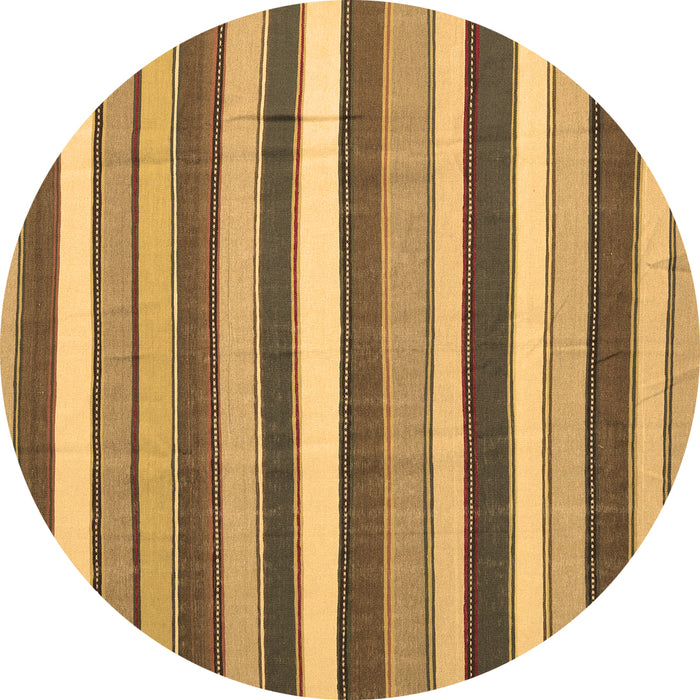 Round Machine Washable Abstract Brown Contemporary Rug, wshcon1735brn