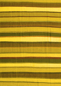 Abstract Yellow Contemporary Rug, con1735yw