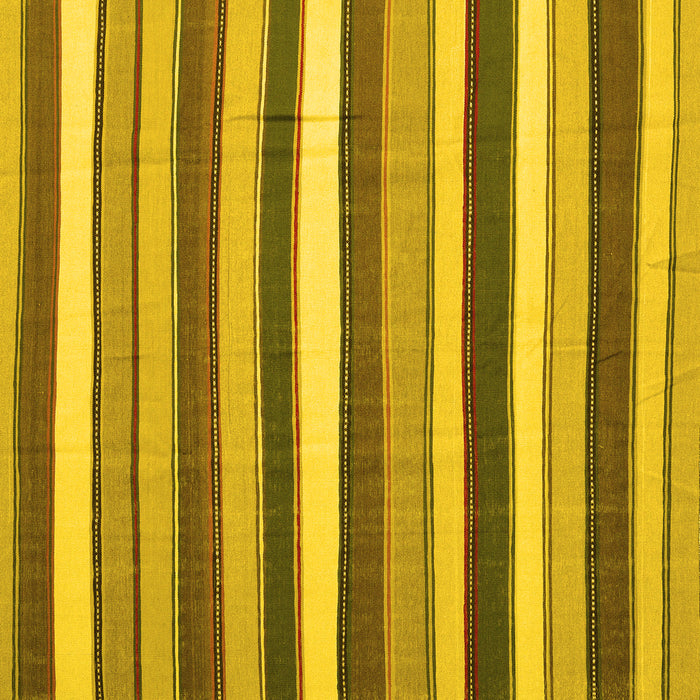 Square Abstract Yellow Contemporary Rug, con1735yw