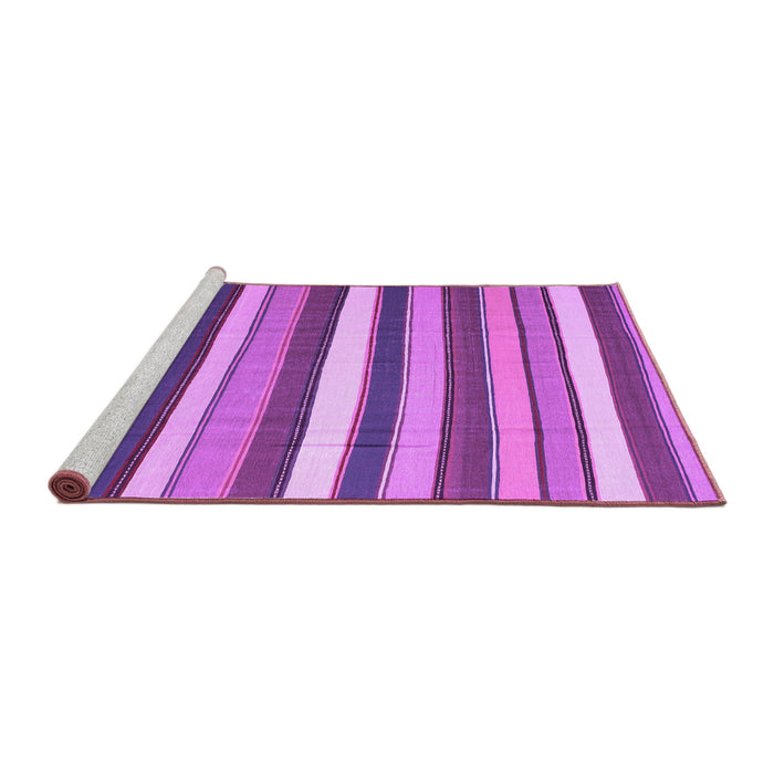 Sideview of Machine Washable Abstract Purple Contemporary Area Rugs, wshcon1735pur
