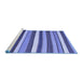 Sideview of Machine Washable Abstract Blue Contemporary Rug, wshcon1735blu