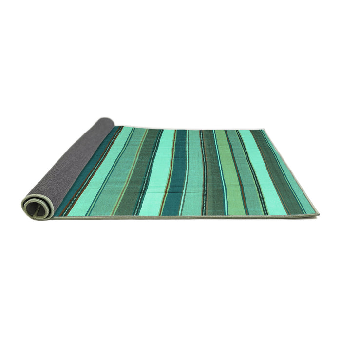 Sideview of Abstract Turquoise Contemporary Rug, con1735turq