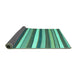 Sideview of Abstract Turquoise Contemporary Rug, con1735turq