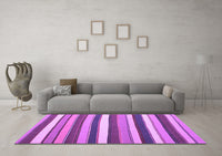 Machine Washable Abstract Purple Contemporary Rug, wshcon1735pur