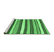 Sideview of Machine Washable Abstract Emerald Green Contemporary Area Rugs, wshcon1735emgrn