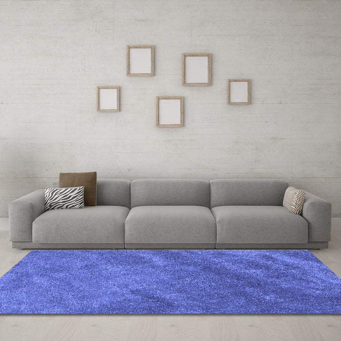Machine Washable Abstract Blue Contemporary Rug in a Living Room, wshcon1736blu