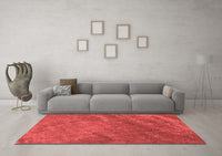 Machine Washable Abstract Red Contemporary Rug, wshcon1736red