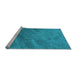 Sideview of Machine Washable Abstract Light Blue Contemporary Rug, wshcon1736lblu