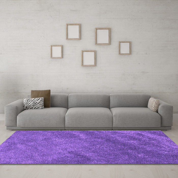 Machine Washable Abstract Purple Contemporary Area Rugs in a Living Room, wshcon1736pur